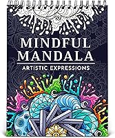 RYVE Mandala Coloring Book for Adults: 50 Unique Designs, 180gsm Bleed-Proof Paper, Spiral Bound Lay-Flat, Perforated Frameable Pages - Stress Relief Gift