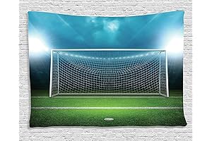 Ambesonne Soccer Tapestry: Where Winners and Losers Meet