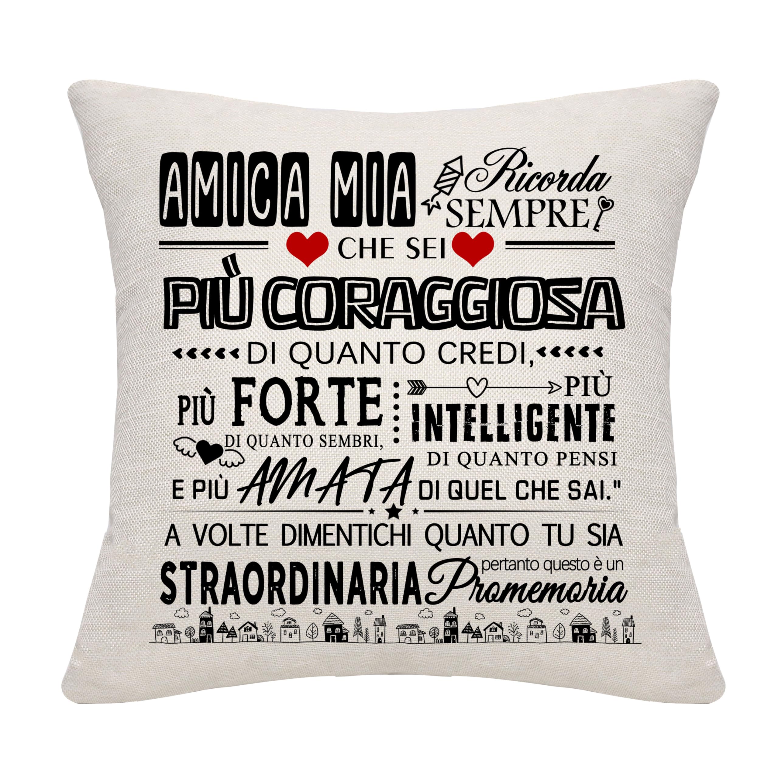 Regalo Ispiratore Ricorda Sempre Tu Sia Straordinaria Copricuscini per le amiche Compleanno Laurea Regalo di Natale Regalo per l'amicizia Regalo per la migliore amica per le donne ragazze (amica)