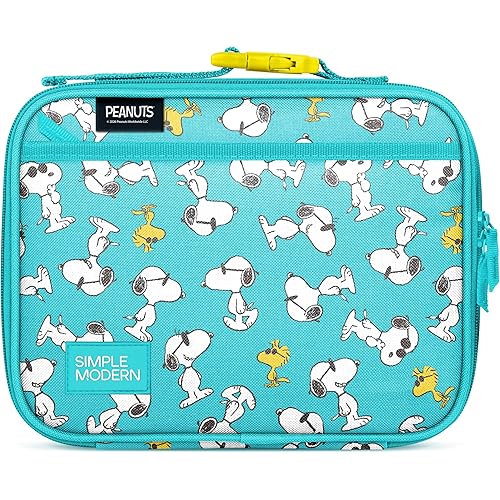 Simple Modern Peanuts Kids Lunch Box for School | Reusable Insulated Lunch Bag for Toddler, Girl, and Boy | Exterior & Interior Pockets | Hadley Collection | Snoopy & Woodstock