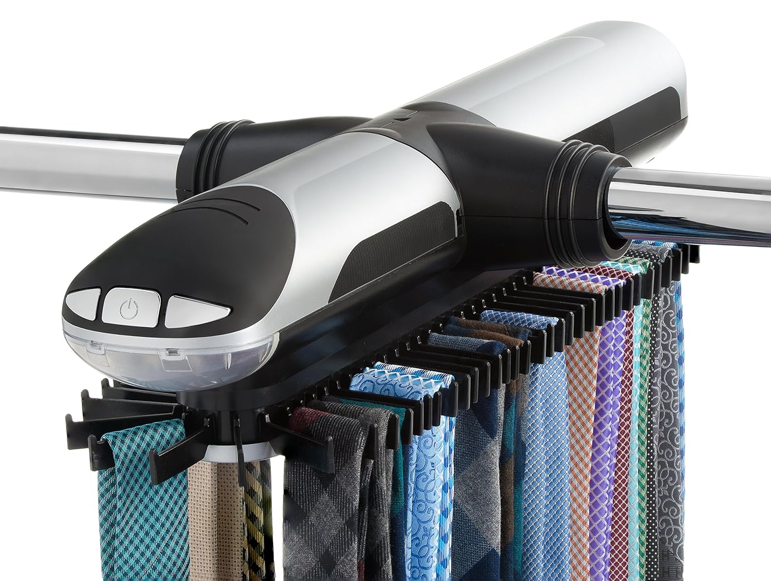 Smartek ST800 Motorized Tie Rack Closet Organizer with Built in LED Light Fits More than 70
