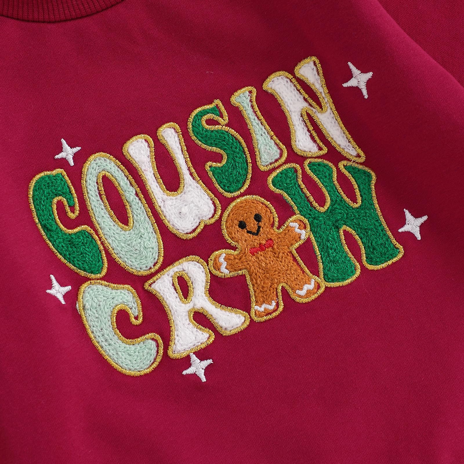 Pull de Noël pour bébé garçon et fille en pain d'épice avec imprimé cousin, sweat-shirt à manches longues, pull pour enfants, tenue de Noël