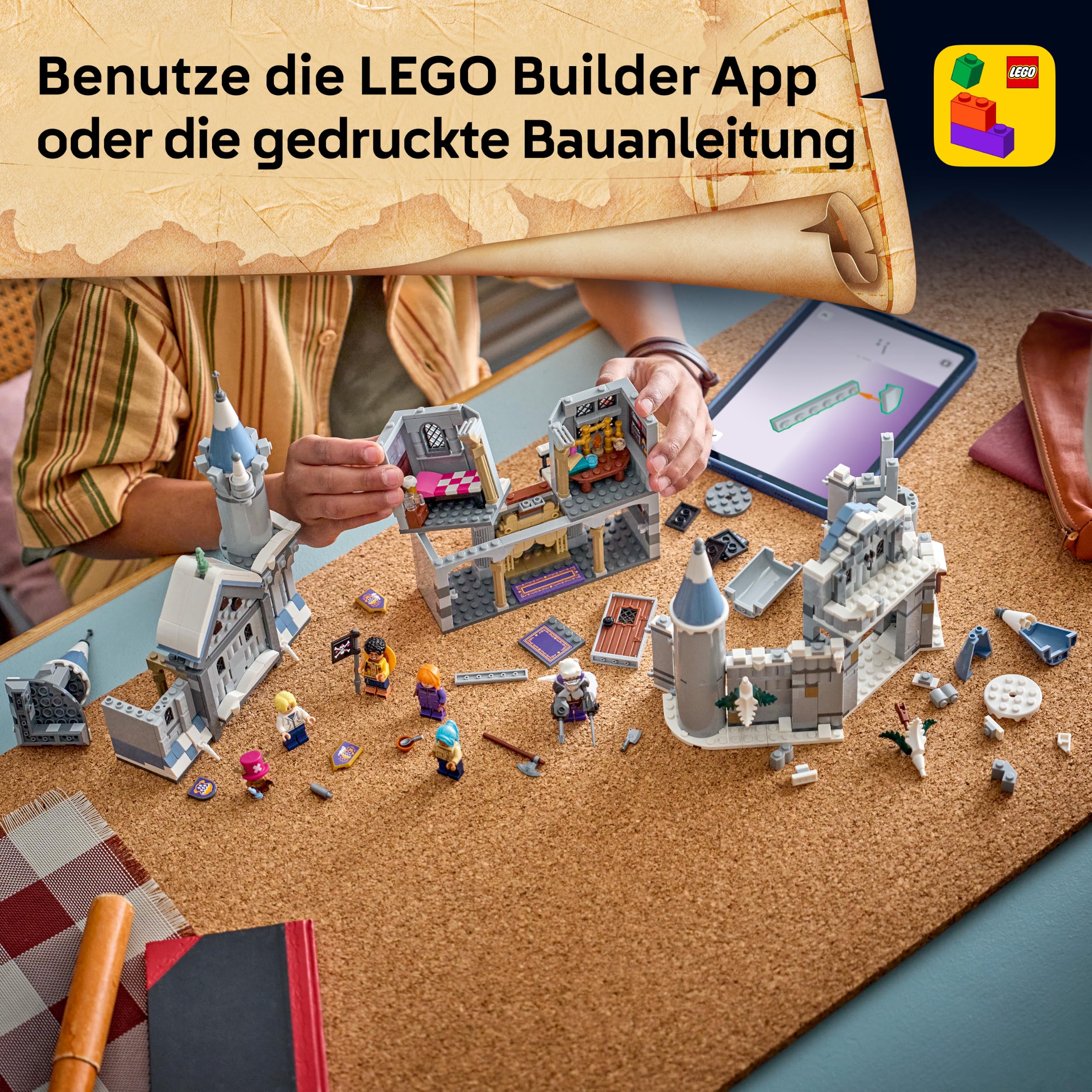 LEGO ONE PIECE Duell im Schloss Drumm - Modellbau mit 6 Minifiguren inkl. Luffy, Nami und Chopper - Kinderzimmer Deko und Geschenk für Jungen, Mädchen und Fans ab 9 Jahren - 75645