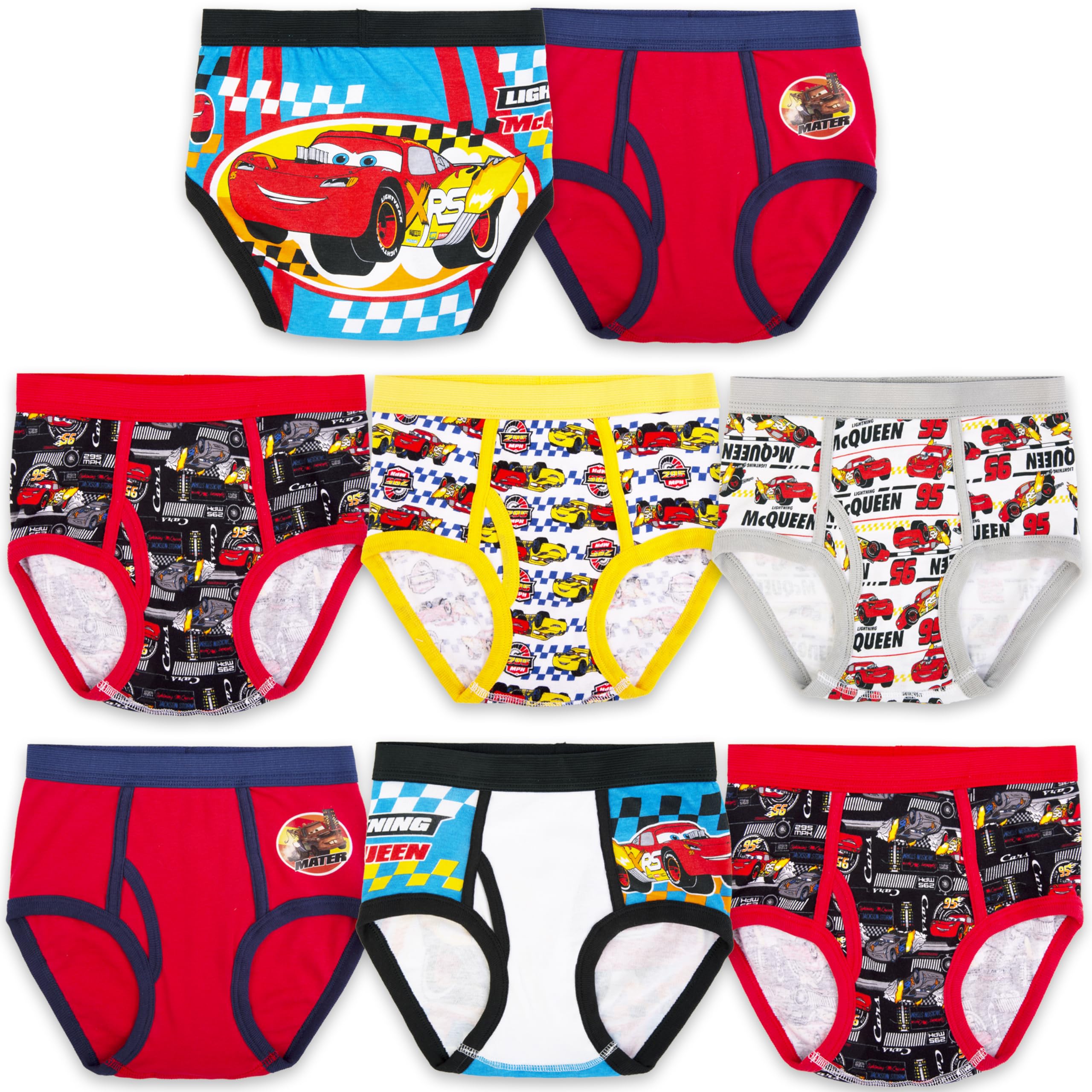 Disney boys Pixar Cars 100 Cotton Underwear With Lightning Mcqueen Mater Cruz More Sizes 18m 2 3t 4t
