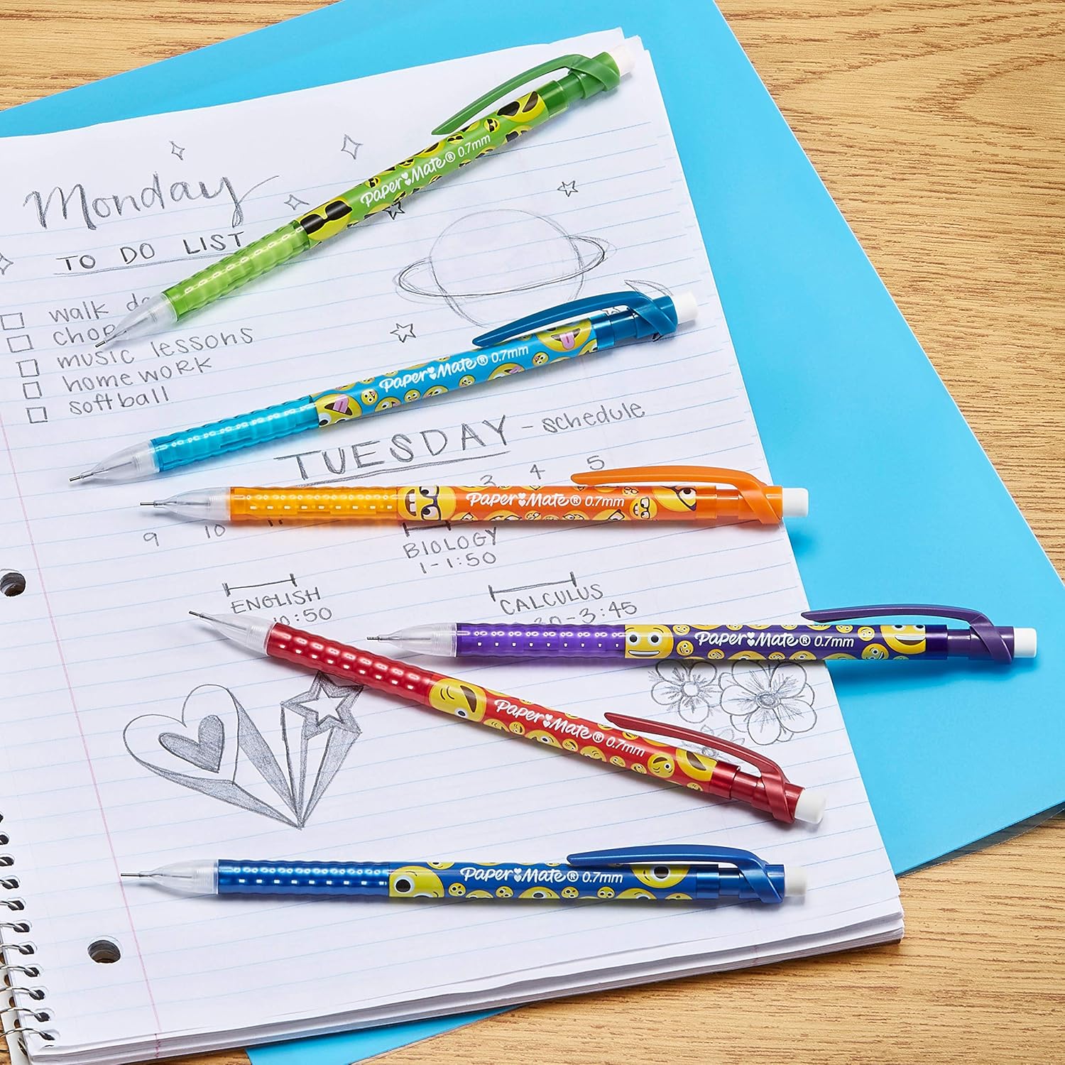 Paper Mate Mechanical Pencils, Write Bros. Fun #2 Pencil with Colorful Designs, 0.7mm, 24 Count : Office Products