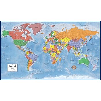 Amazon Com Swiftmaps 24x36 World Classic Premier Wall Map Poster Laminated Office Products