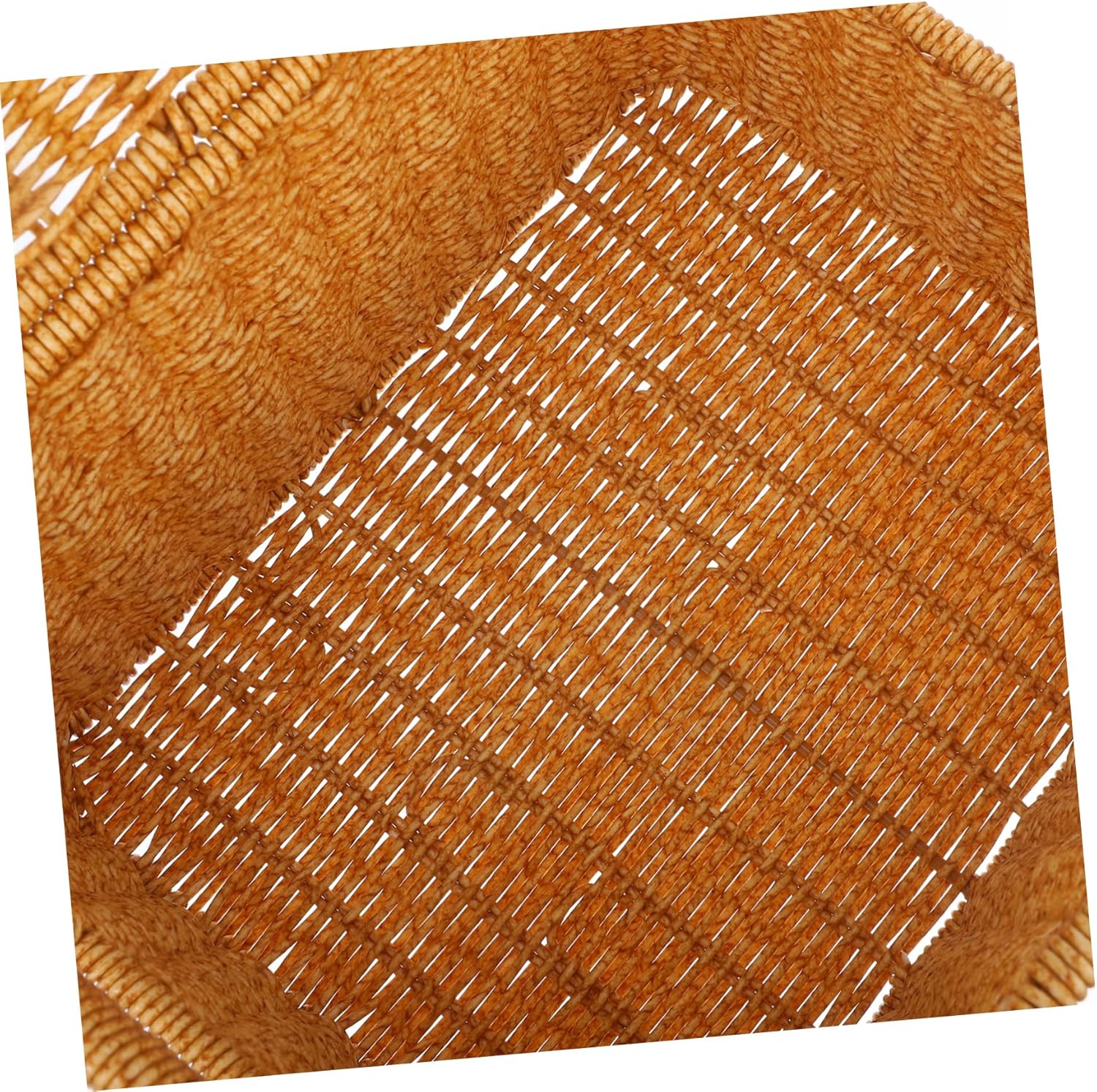 PRETYZOOM Imitation Rattan Woven Basket with Lid Small Multi Purpose Storage Box for Home Organization Spacious Sundries Container for Bedroom Kitchen Laundry Natural Decorative Storage