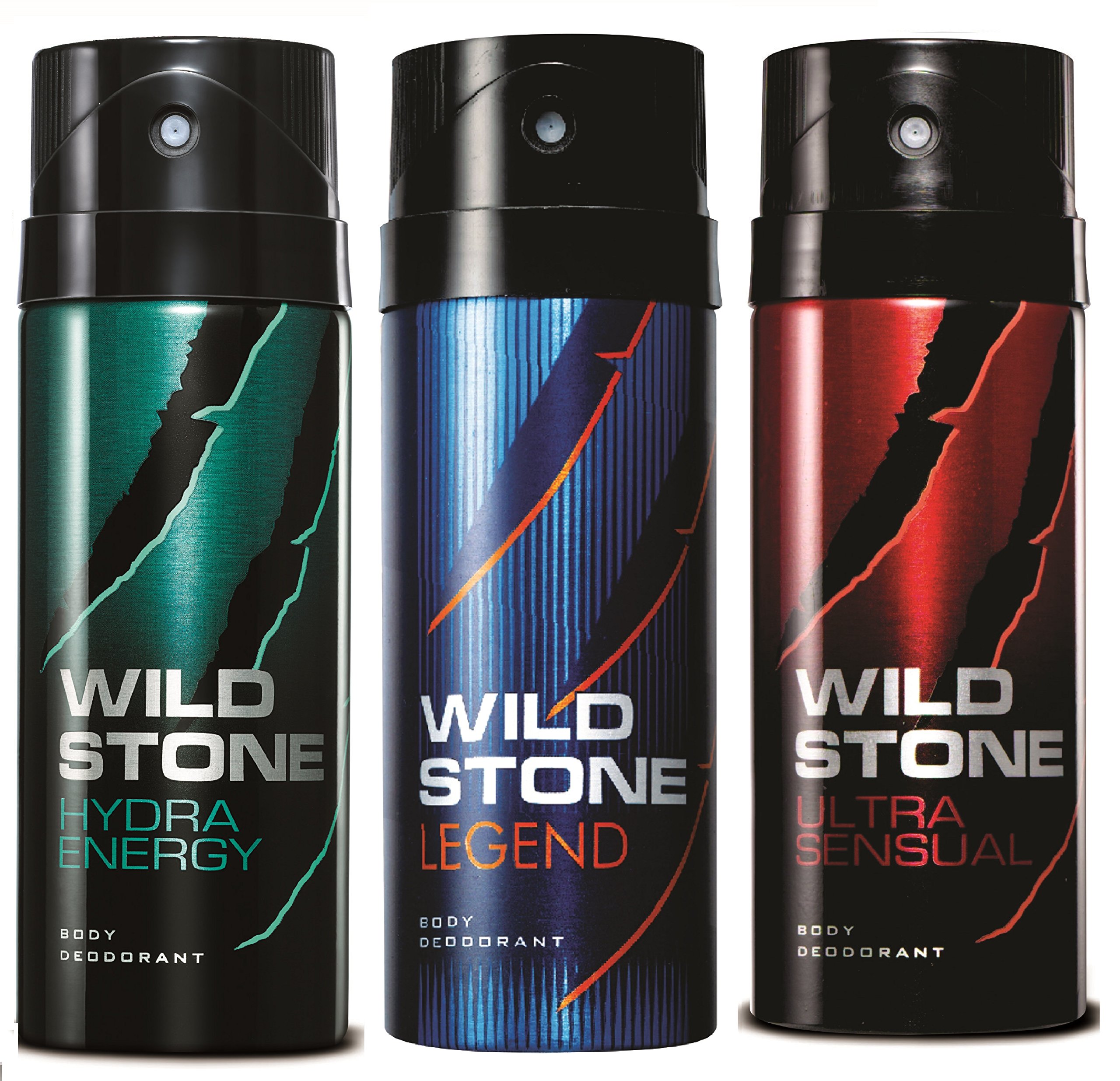 Wild Stone Hydra Energy, Legend and Ultra Sensual Deodorants for Men, Long Lasting Men Body Spray, Pack of 3 (150ml each)-image-10