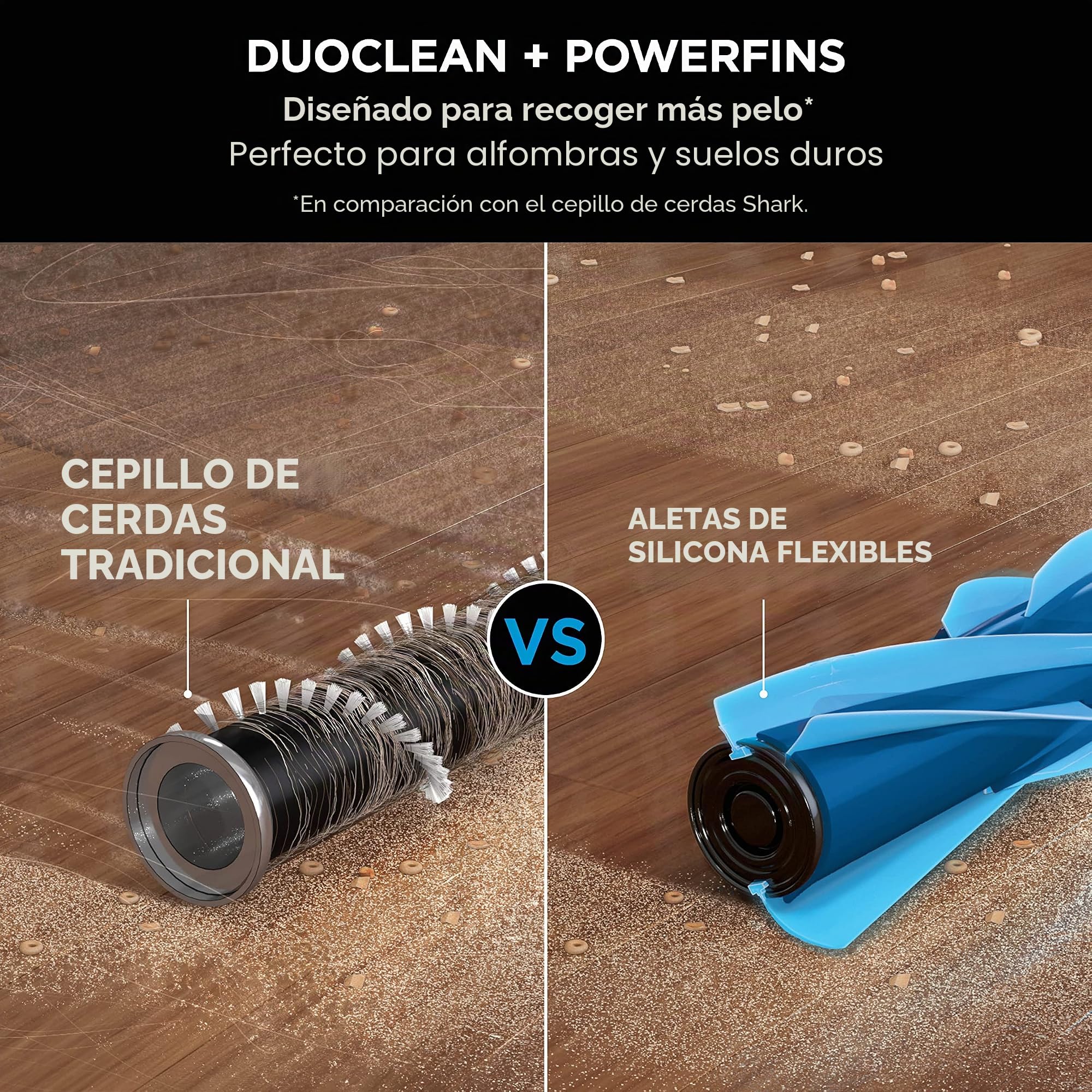 Shark Aspiradora Vertical inalámbrica con Envoltura anticello, batería de Tiempo de Funcionamiento de 60 Minutos, Cabezal de Piso DuoClean, Elevador eléctrico, Faros LED, Herramientas de Polvo,