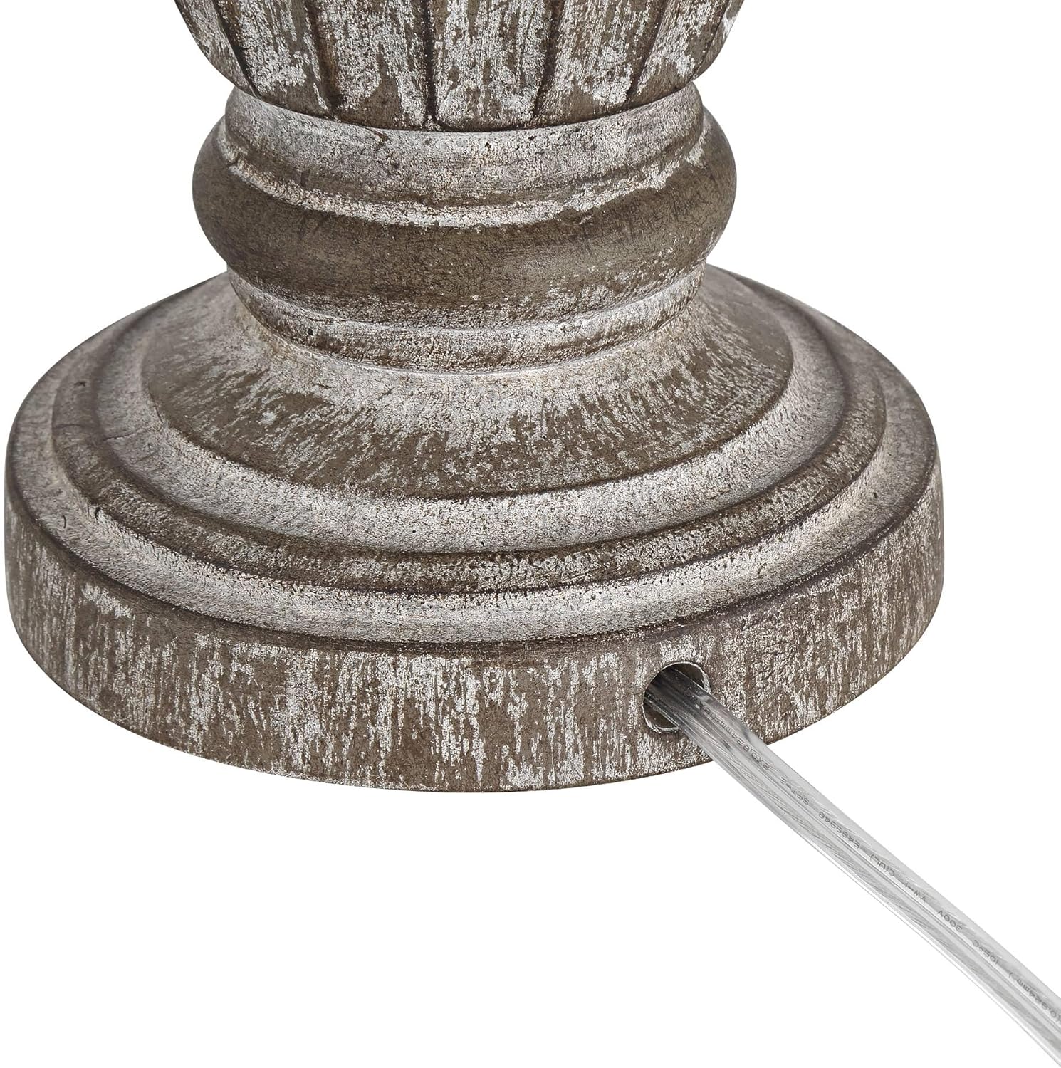 360 Lighting Lockland 31" Tall Column Large Traditional End 3-Way Table Lamp Antique Brown Finish Single Fabric White Shade Living Room Bedroom Bedside Nightstand House Office Home Reading Kitchen