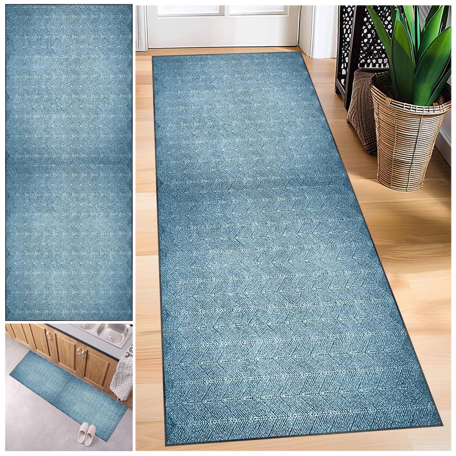 Tapis de cuisine lavable et antidérapant de 450 cm pour sécuriser le couloir et le salon