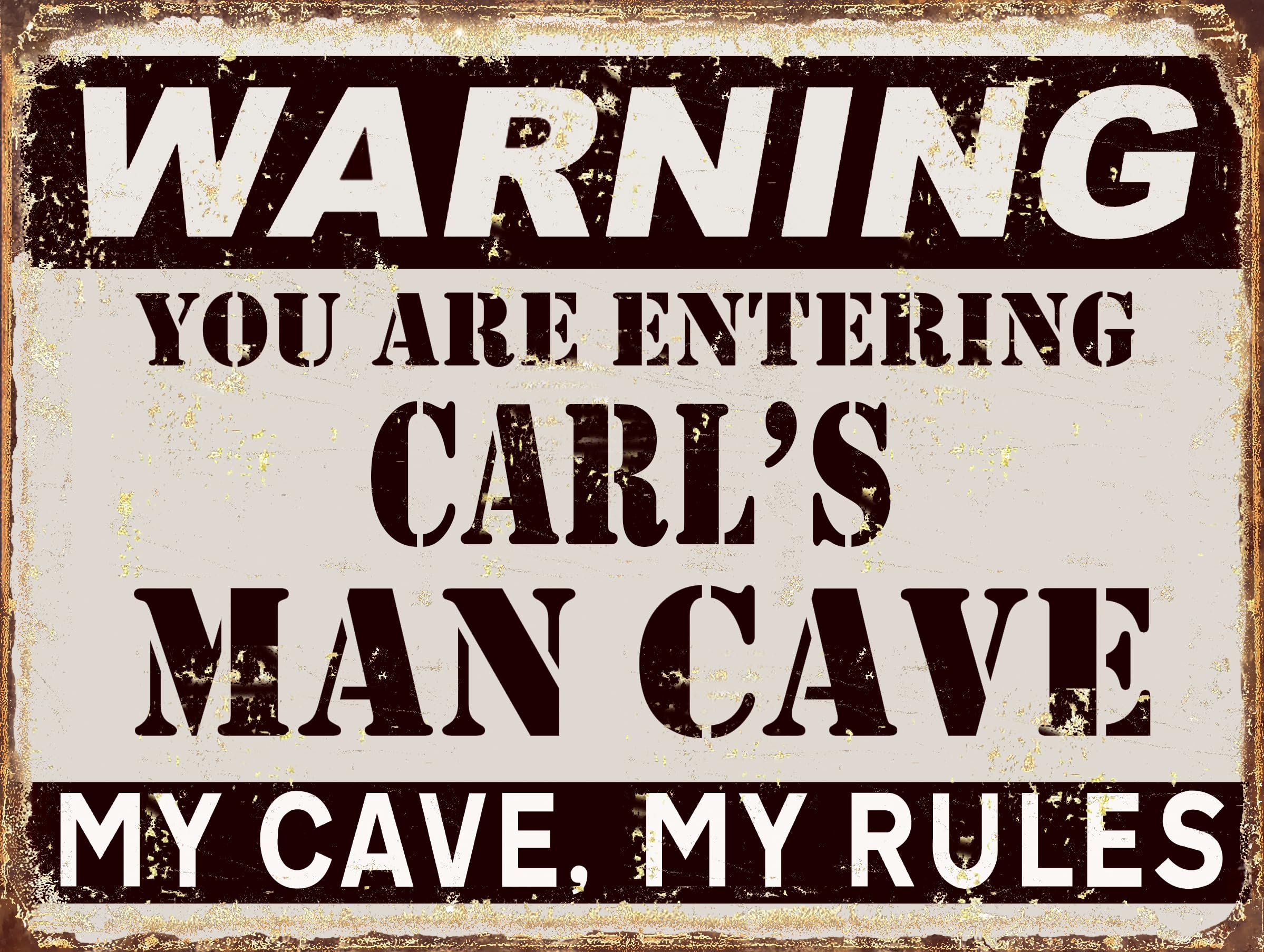 Shawprint Limited Carl's Man Cave Metal Retro Sign (Carl's)
