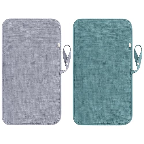 Miniatura 8 de Accmor Cambiador de pañales portátil, muselina de algodón plegable cambiador de bebé para viajes, artículos esenciales para bebés, regalos de