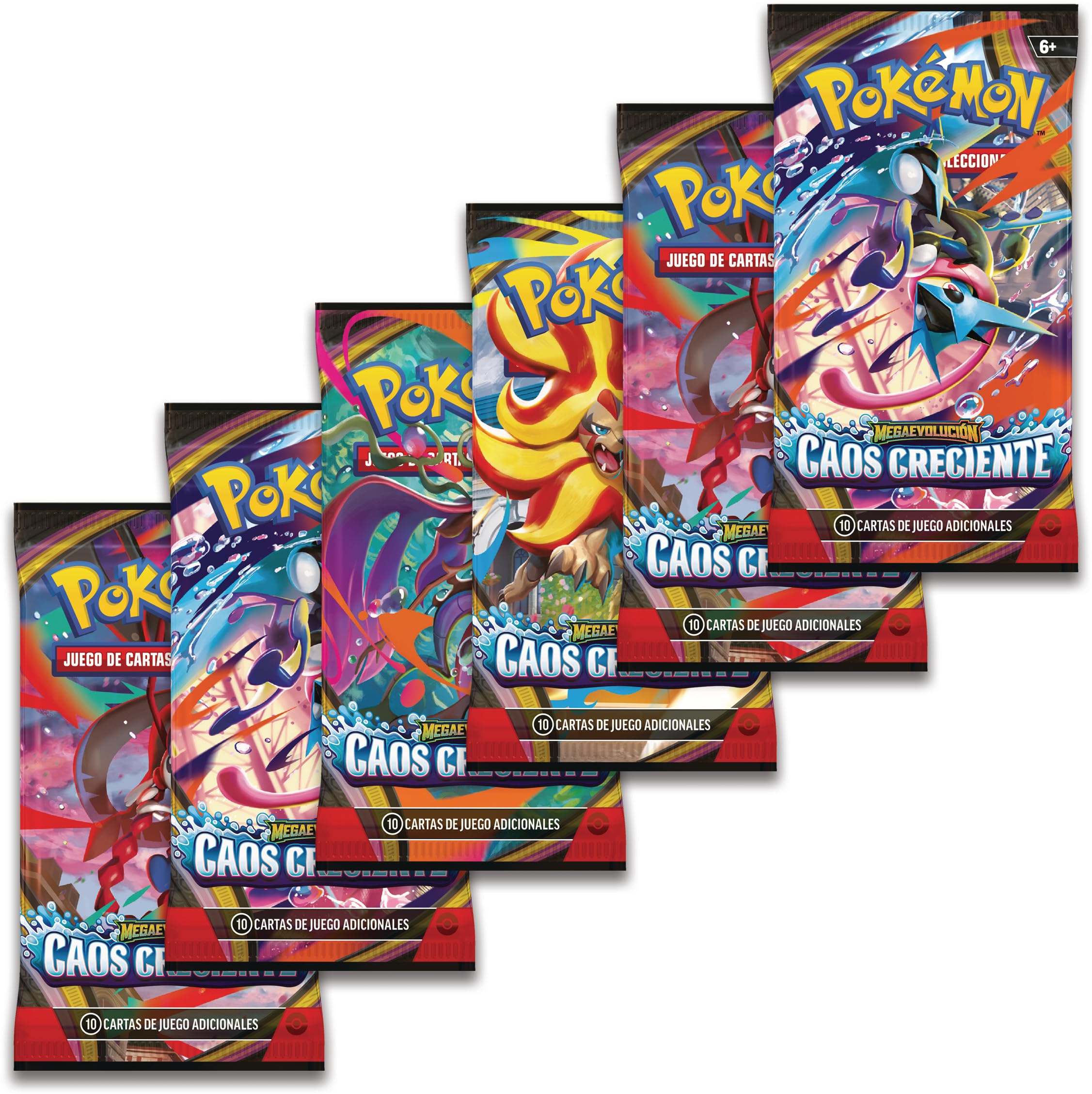 Pokémon: Lote de Sobres de Mejora de Megaevolución-Caos Creciente (6 Sobres de Mejora)