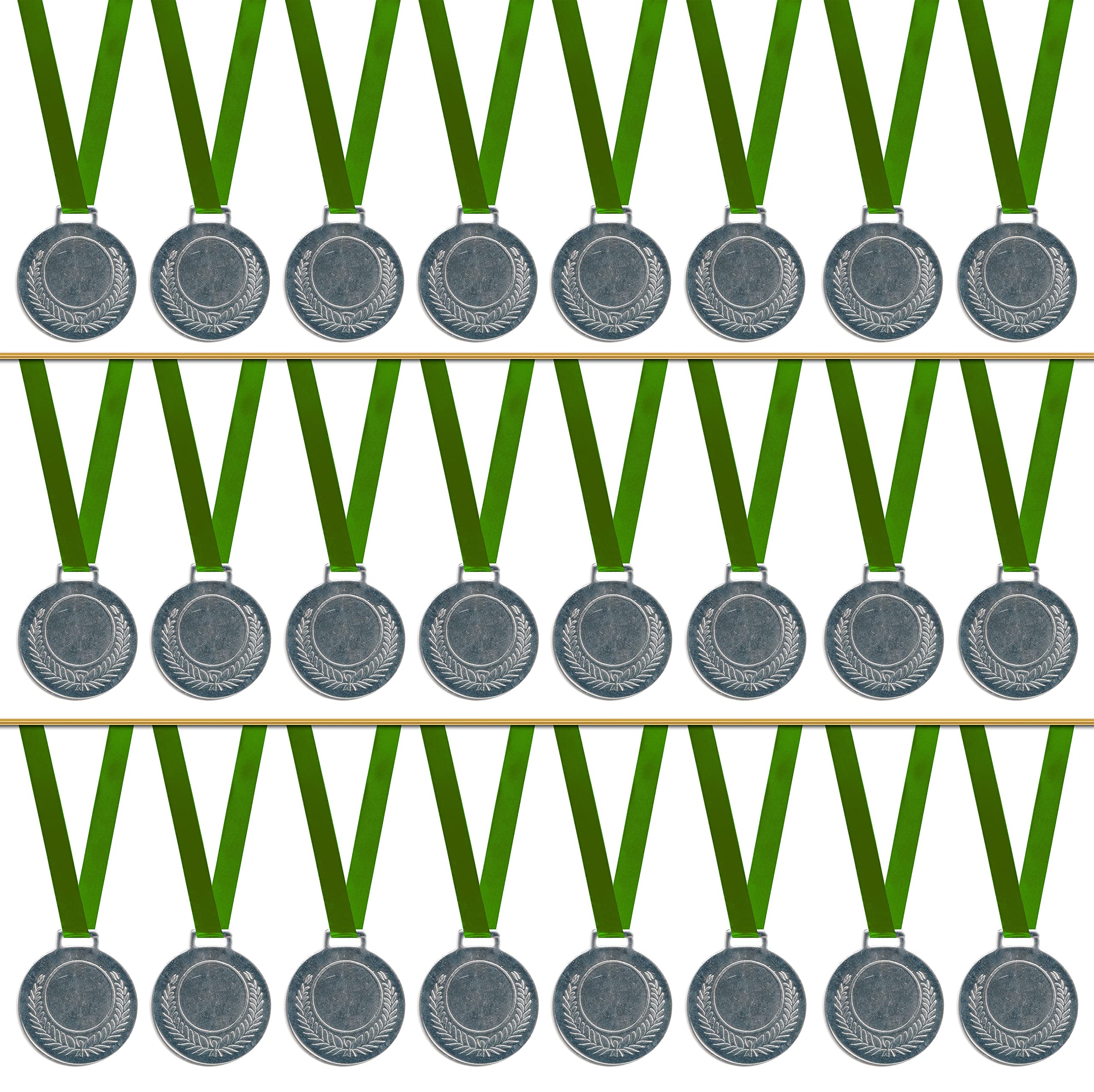 Be Win Mild Steel/MS Medal/All Types of Event Medal/Medal for All Types of Sports with Satin Tag Size-2'' Inch Dia (24 Medal, Silver)-picture-11