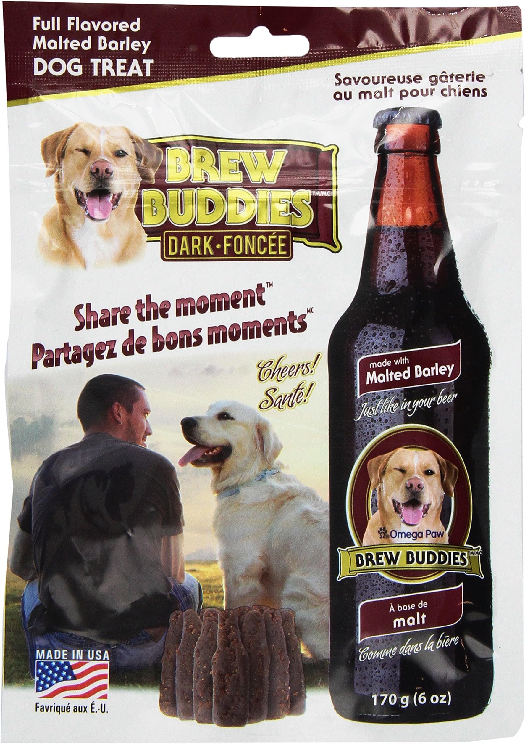 Omega Paws Brew Buddies Dark Chew, Adult