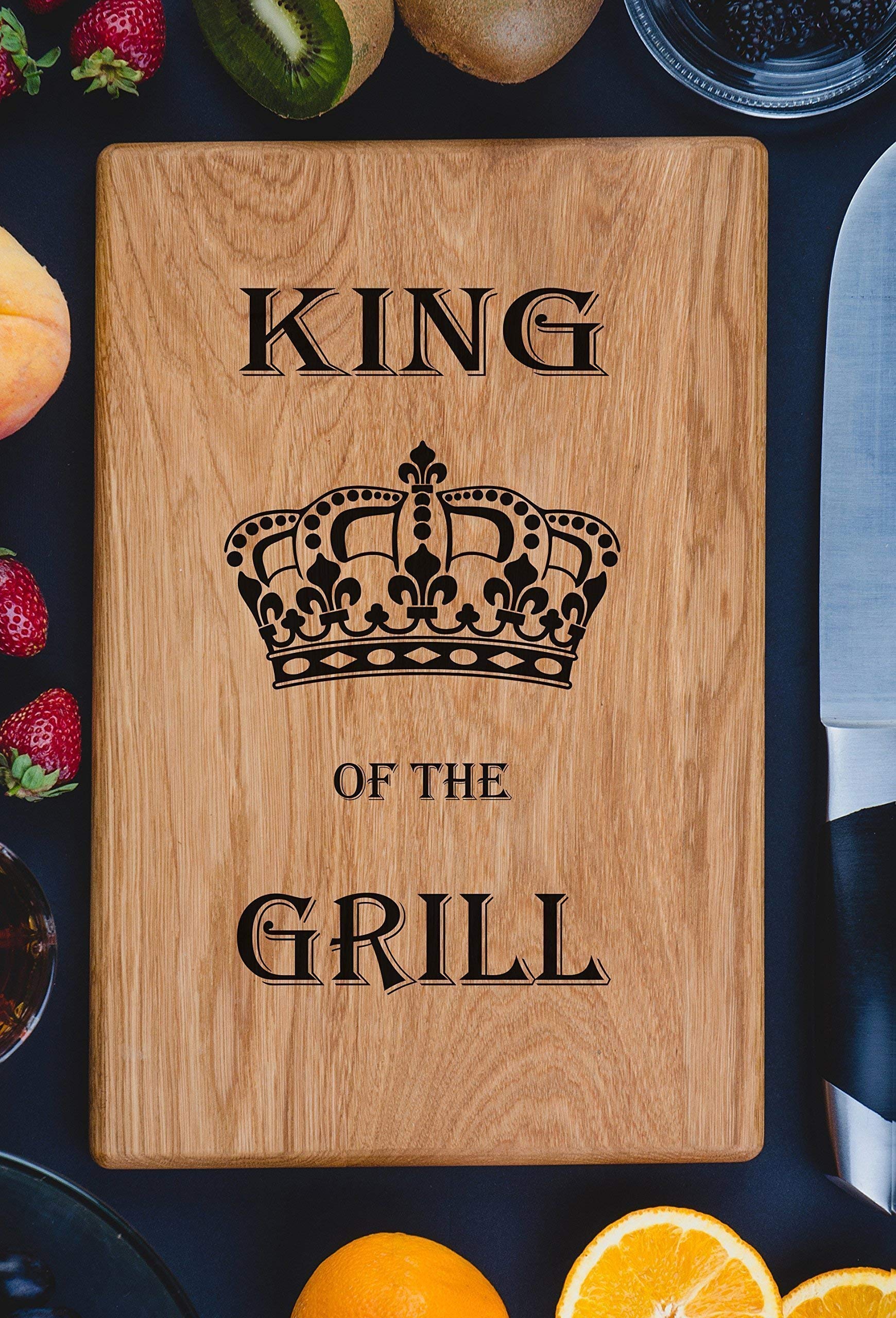 The Grill Father BBQ Dad gift Personalized Engraved Cutting Board- Wedding Gift, Anniversary Gifts, Housewarming Birthday Corporate Fathers day the grillfather