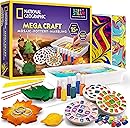 National Geographic Mega Arts and Crafts Kit for Kids – Mosaic Kit, Marbling Paint Kit & Air Dry Clay Pottery Kit – Art Projects for Kids Ages 8-12, Crafts for Girls and Boys (Amazon Exclusive)