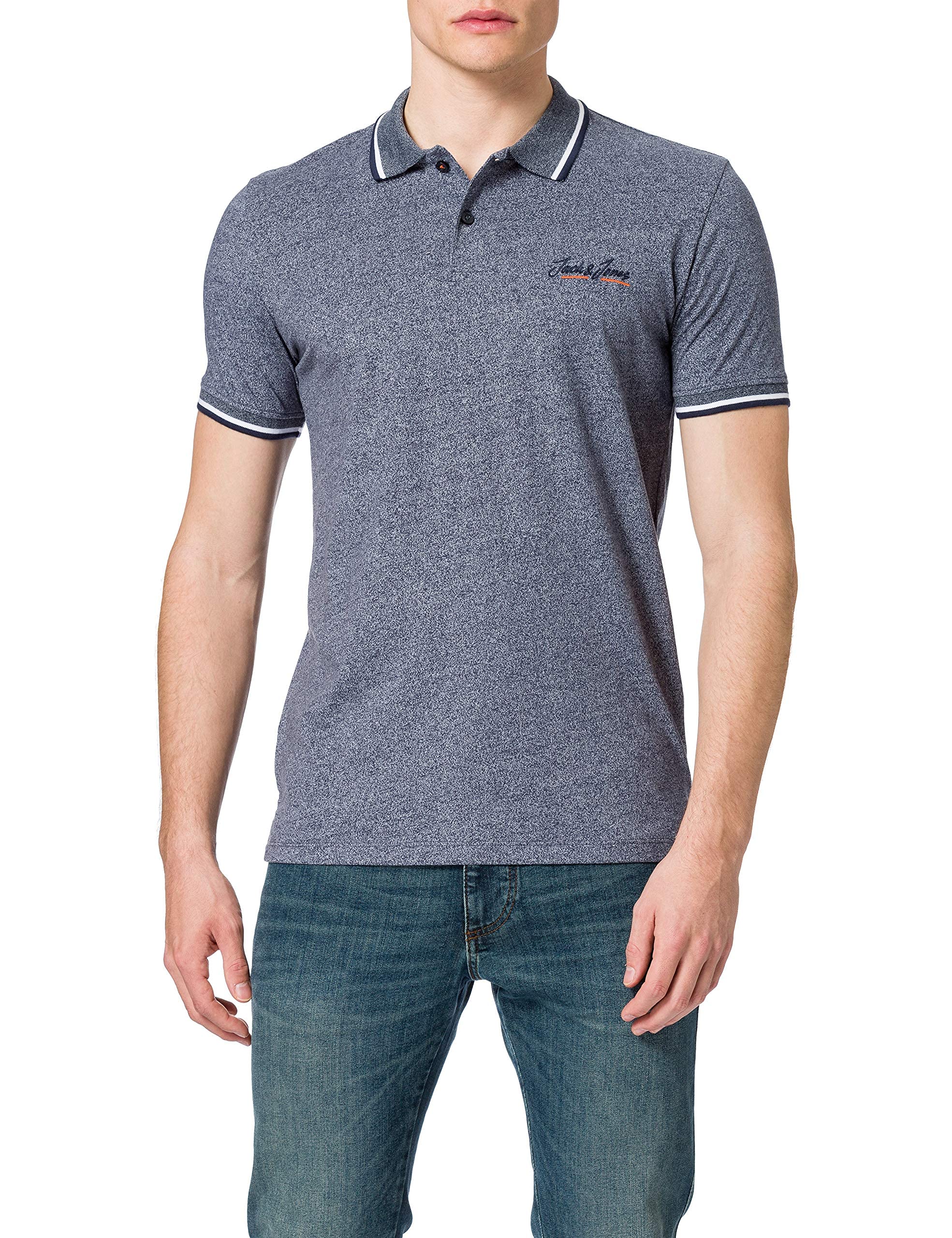 JACK & JONESmens Regular Fit Hand Fonts Polo-Shirt (pack of 1)