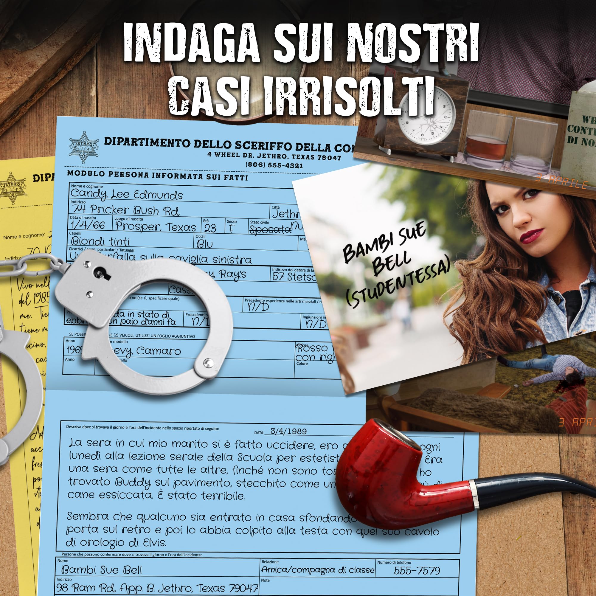 UNSOLVED CASE FILES: Un gioco per indagare su misteriosi casi irrisolti: Chi ha ucciso Buddy Edmunds? Riuscirai a risolvere questo caso?