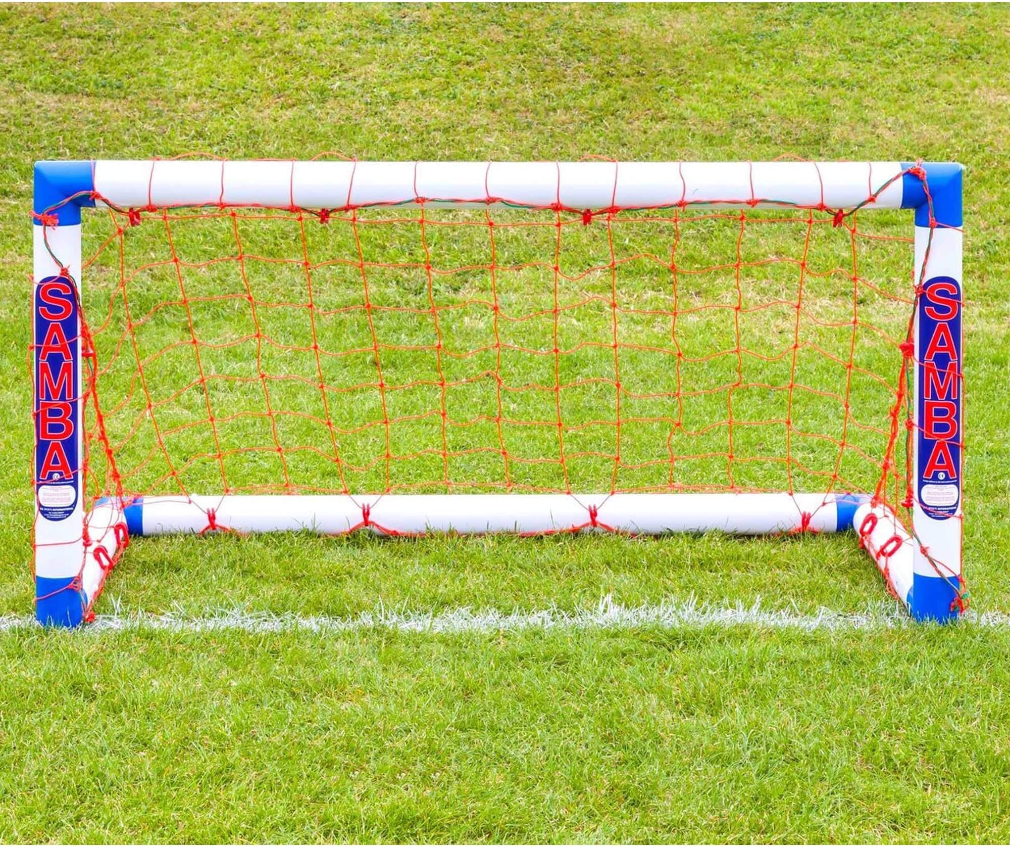 Samba Football Goal - All Weather uPVC Football Training Goal Posts - Portable Net Locking System Garden