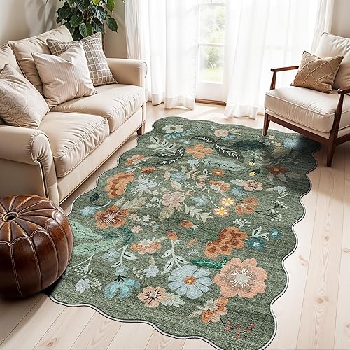 Miniatura 419 de Alfombra lavable para pasillo y de cocina, alfombra de entrada, vintage, suave para el suelo, alfombra antideslizante para interiores, para baño