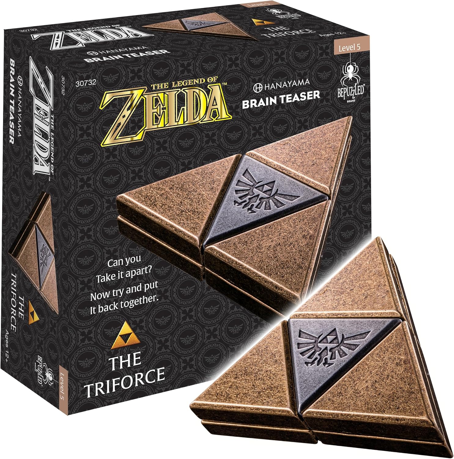 Legend of Zelda Triforce Hanayama Metal Brain Teaser, Level 5, Ages 12+