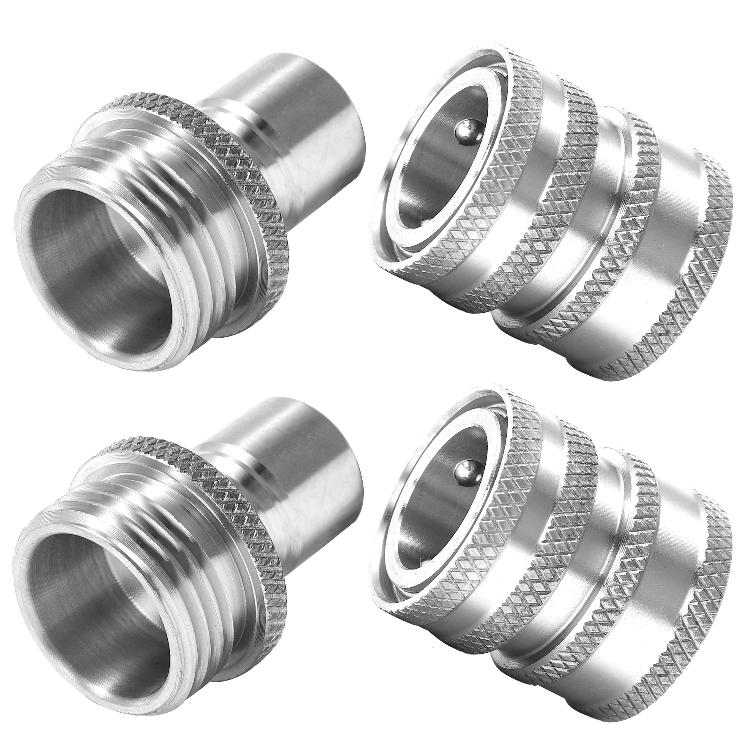 M MINGLE Garden Hose Quick Connect Fittings, 3/4” GHT Stainless Steel
