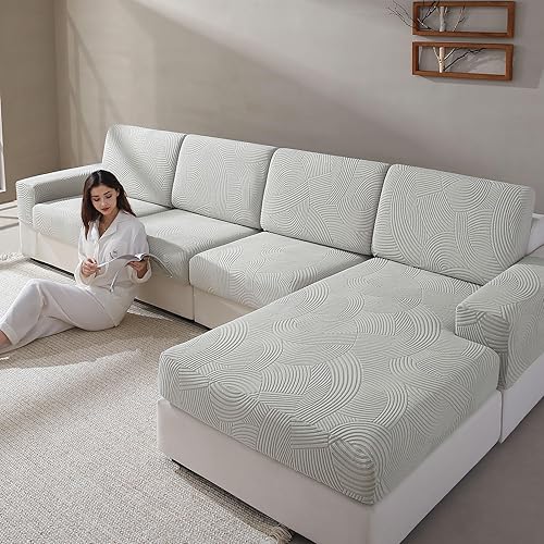 Fundas de cojín para sofá modular y en forma de L, fundas elásticas y suaves para sofá lavable, resistentes al desgaste, protector de muebles apto