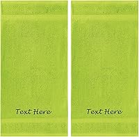 Vista 91 de Personalized Passion Juego de 2 toallas con texto bordado personalizado, 16 x 27 pulgadas, altamente absorbentes y súper suaves, toallas de mano