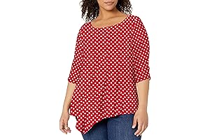 Charming Polka Dot Top for Women: The Vintage Hanky Hem Treasure
