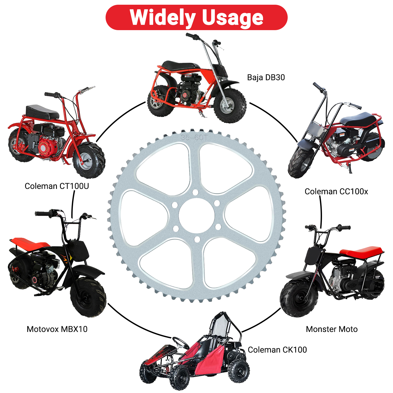 Amazon.com: GREHUA Upgrade #35 Chain 60 Tooth Rear Drive
