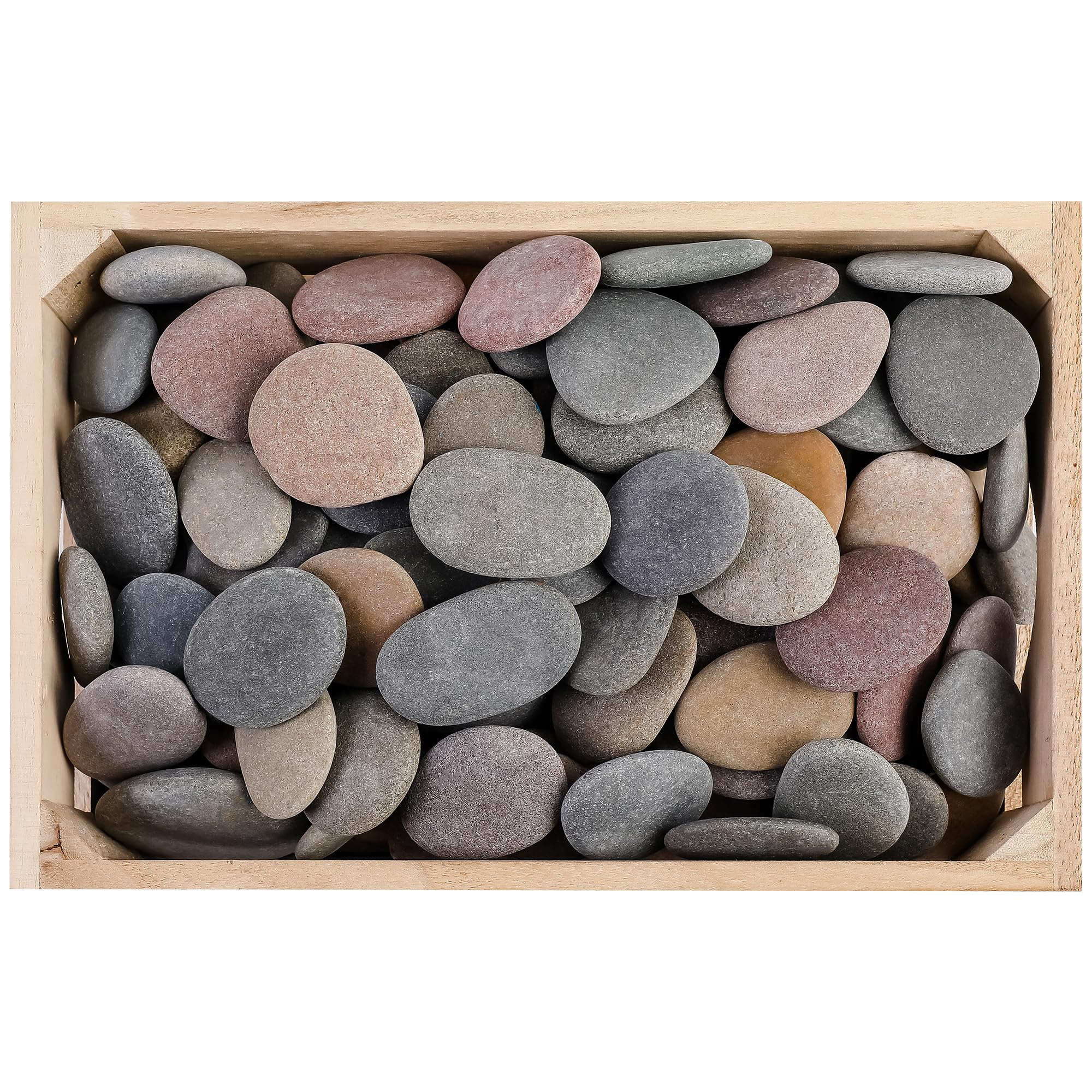 100 PCS Large Smooth Natural River Rocks for Painting