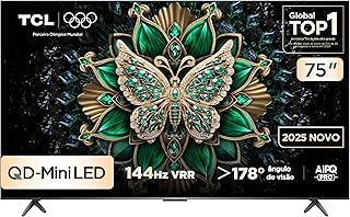 Smart TV TCL 75 Polegadas QLED Mini LED 4K C6K WiFi Bluetooth Google TV 4 HDMI 144Hz HDR10+ 75C6K - Produto em review com 3.4 estrelas e 8 avaliações