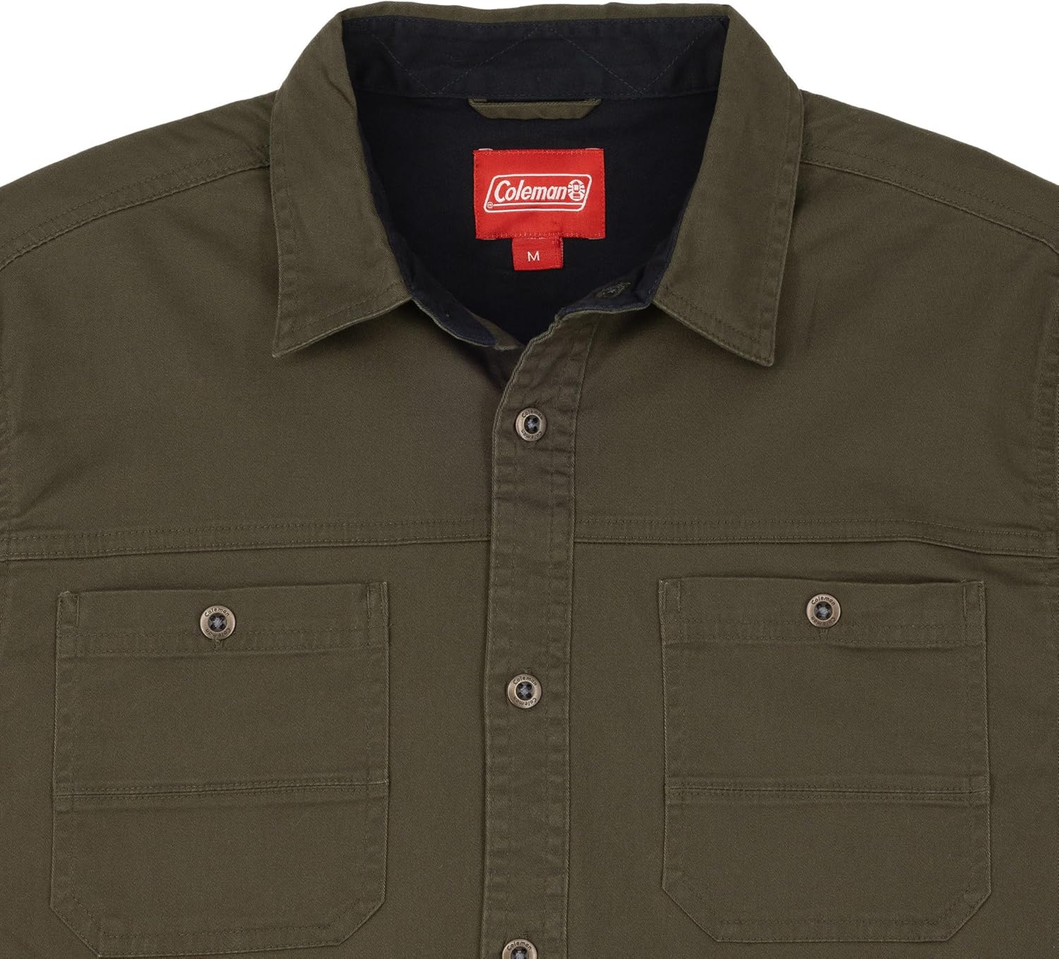 Coleman Men's Stretch Twill Workwear Long Sleeve Button-Down Shirt with Metal Buttons - Image 4