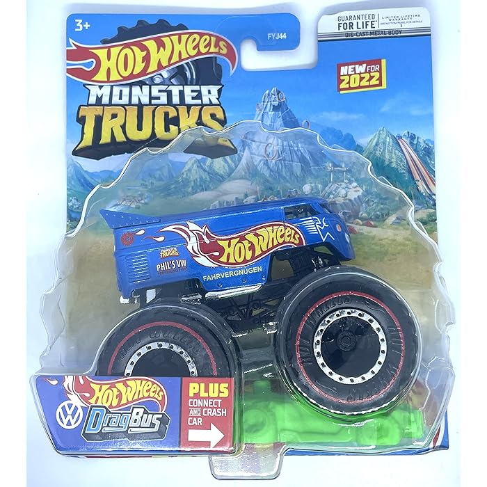 Buy Hot Wheels 2022 Monster Trucks HW Racing VW Drag Bus Treasure