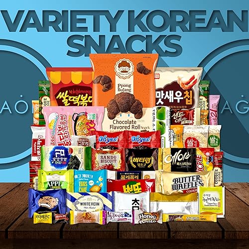 Miniatura 6 de DAGAON Finest Korean Snack Box 42 unidades – Variedad de aperitivos incluyendo patatas fritas favoritas de Corea, galletas, galletas, pasteles,