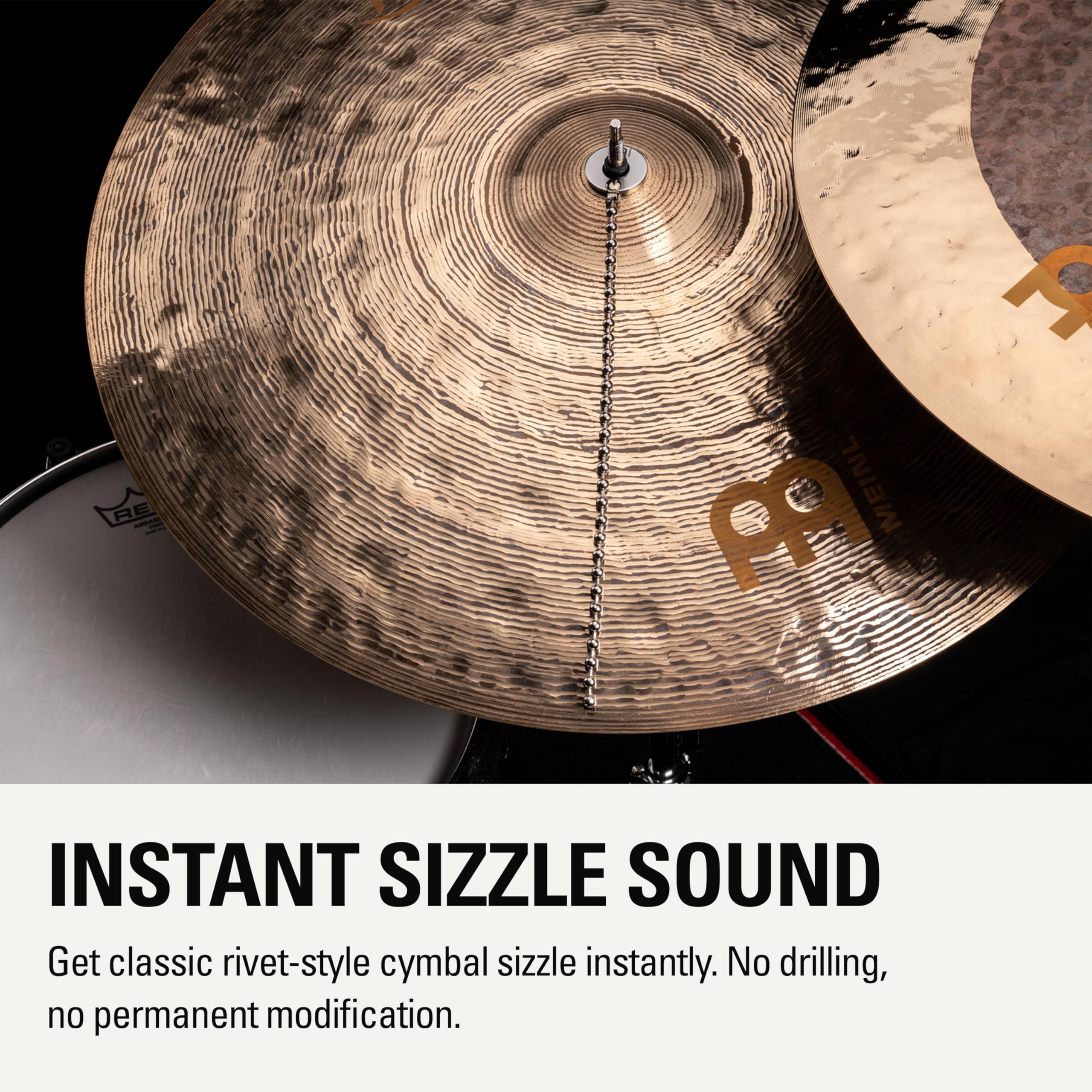 Amazon.com: Meinl Cymbals Bacon Cymbal Sizzler — No-Drill Rivet