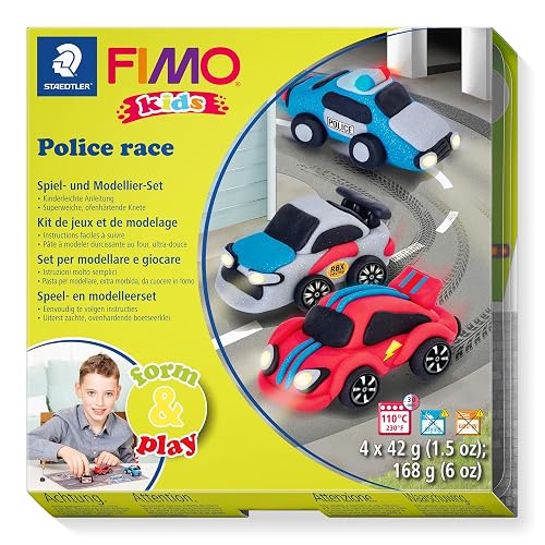STAEDTLER FIMO kids 8034 Set Police Race - 4 x 42 g