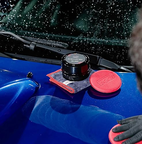 Miniatura 4 de SGCB Pro Auto Care - Kit de 4 cera selladora sintética D2, pasta de cera limpiadora de carnauba brasileña, cera dura natural enriquecida con resina,