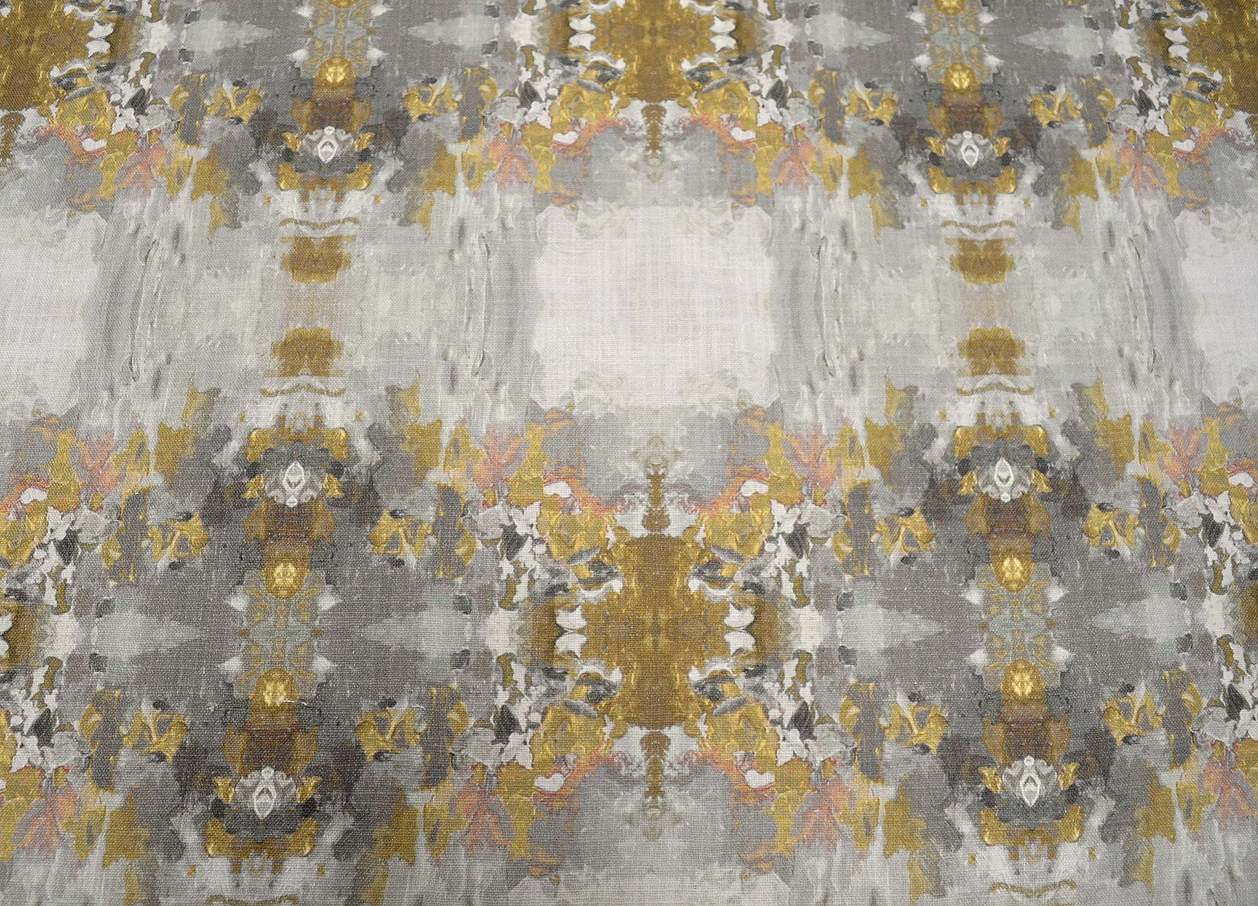 Lakeside Stone Grey Taupe Contemporary Abstract Kaleidoscope Hamilton Fabric