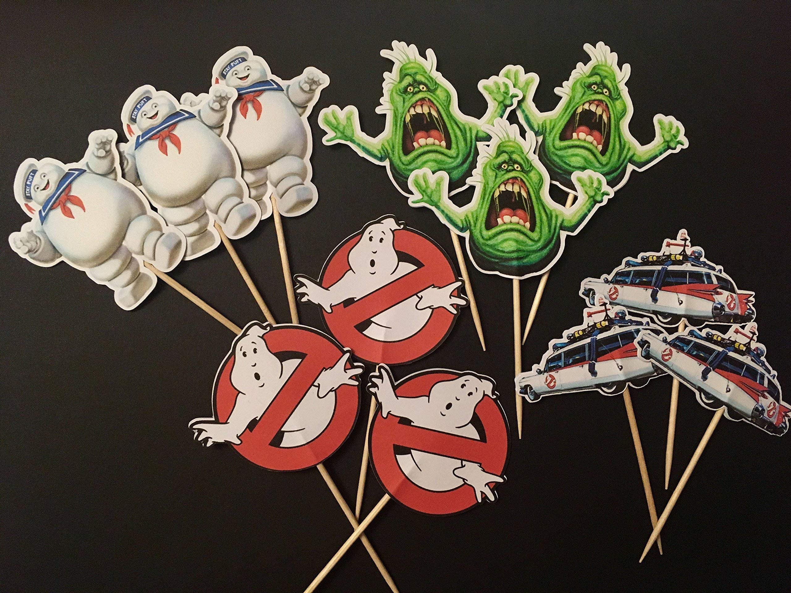 Ghost bust Inspired Cupcake Toppers Party Picks For Food