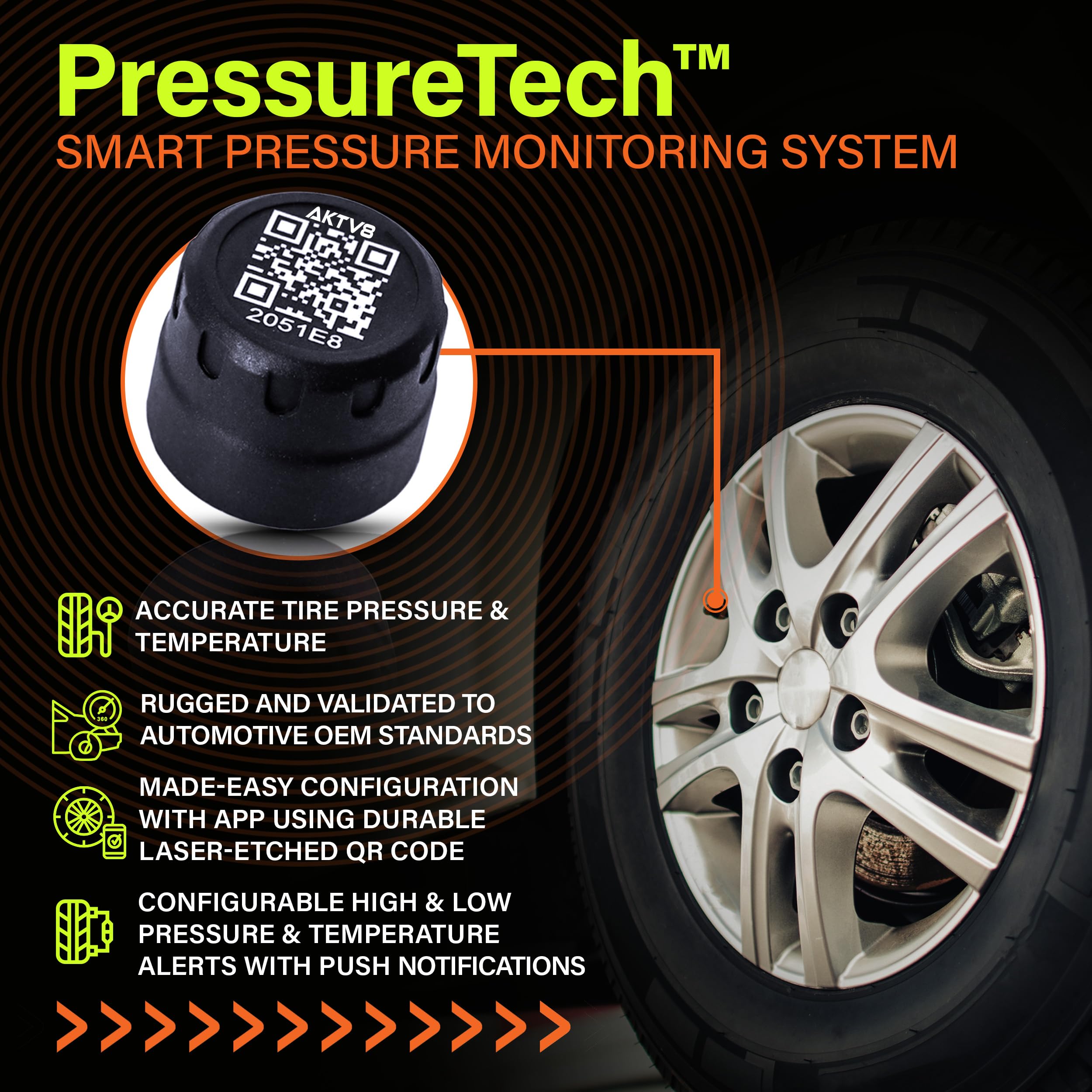 Heavy-Duty Truck Wireless Tire Pressure Monitoring System TPMS - China Car TPMS And Car Internal