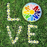 Vista 61 de Creative Roots Tortuga, Erizo y Sol de Mosaico - Pack de 3 Piedras de Paso de Cerámica de 7 Pulgadas & 6 Pinturas Vibrantes, Piedras de Paso DIY