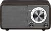 Sangean WR-7DK Wood Cabinet Mini Bluetooth Speaker with FM Radio Tuner and Aux-in Dark Cherry