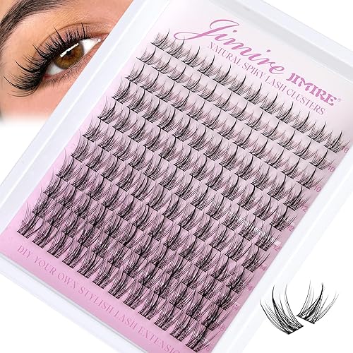 Miniatura 13 de JIMIRE Racimos de pestañas Venus con pestañas inferiores, aspecto natural, racimos de pestañas Wispy de 10-16 mm, racimo de pestañas rizado D,