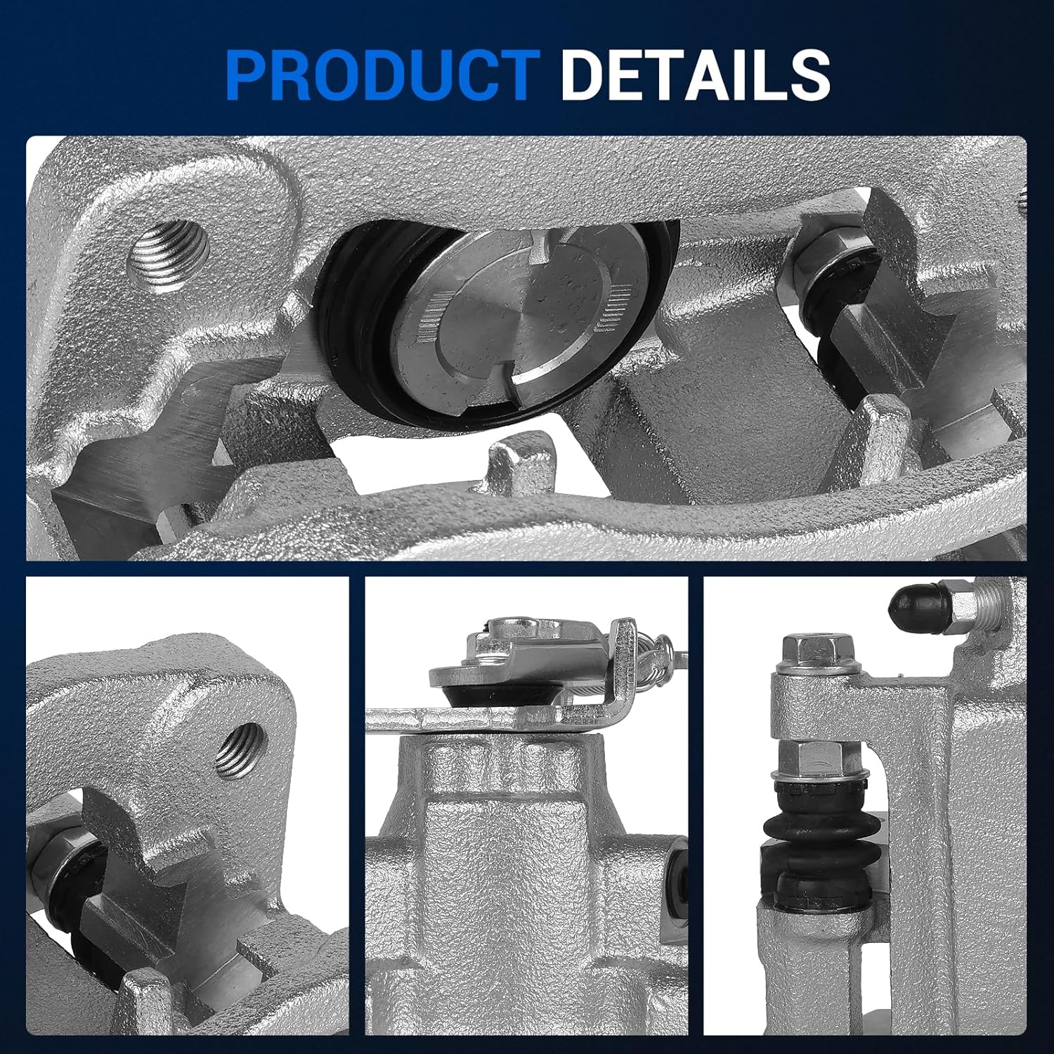 Autoround 18B5177 18B5176 Rear Brake Caliper Assembly with Bracket fit for Dodge Journey 2009 2010 2011 2012, Both Driver Passenger Side