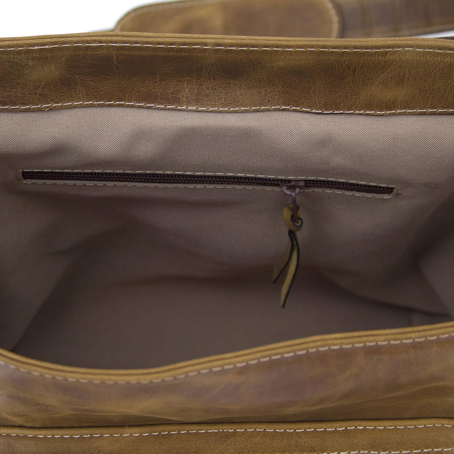 NOVICA Artisan Handmade Leather Shoulder Bag Mexican Brown Cognac Solid Mexico 'Crazy Summer'