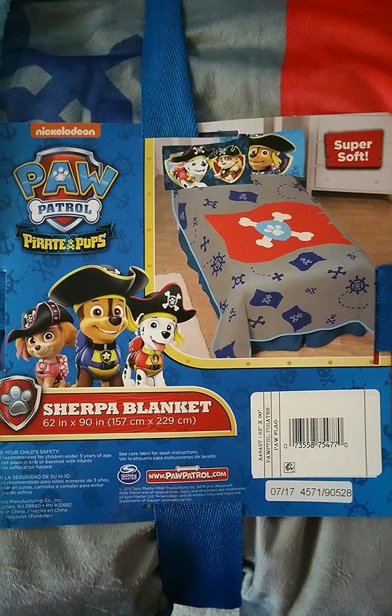 Paw Patrol Pirate Pups Sherpa Blanket Amazon.ca Home