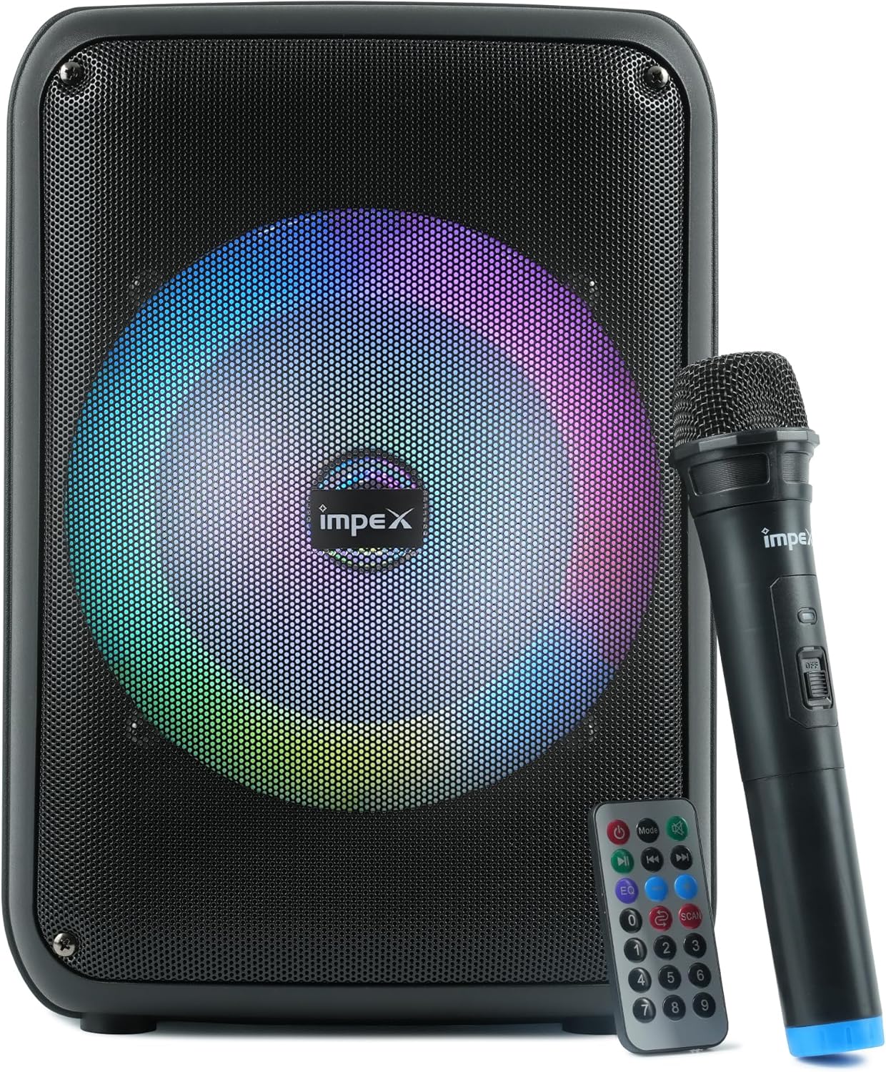 Impex TS 4001A 8 Inch 1800mAh Trolley Speaker, Auxiliary, USB, Black